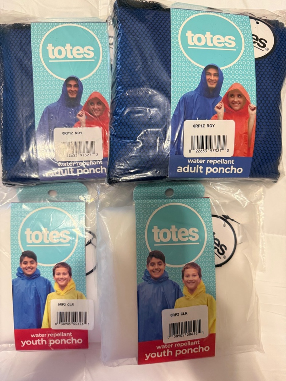 totes Navy and clear Water-Repellent Poncho Packs